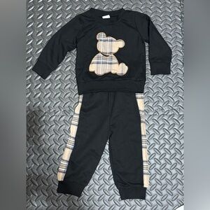 Black Longsleeves and Pants Bear Outfit